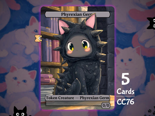 5x Phyrexian Germ 0/0 Black - MTG Token - Cat Tokens by Teddy CC76
