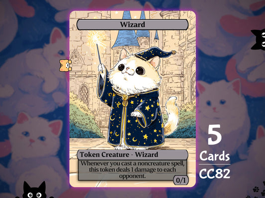 5x Wizard 0/1 Pings FF - MTG Token - Cat Tokens by Teddy CC82