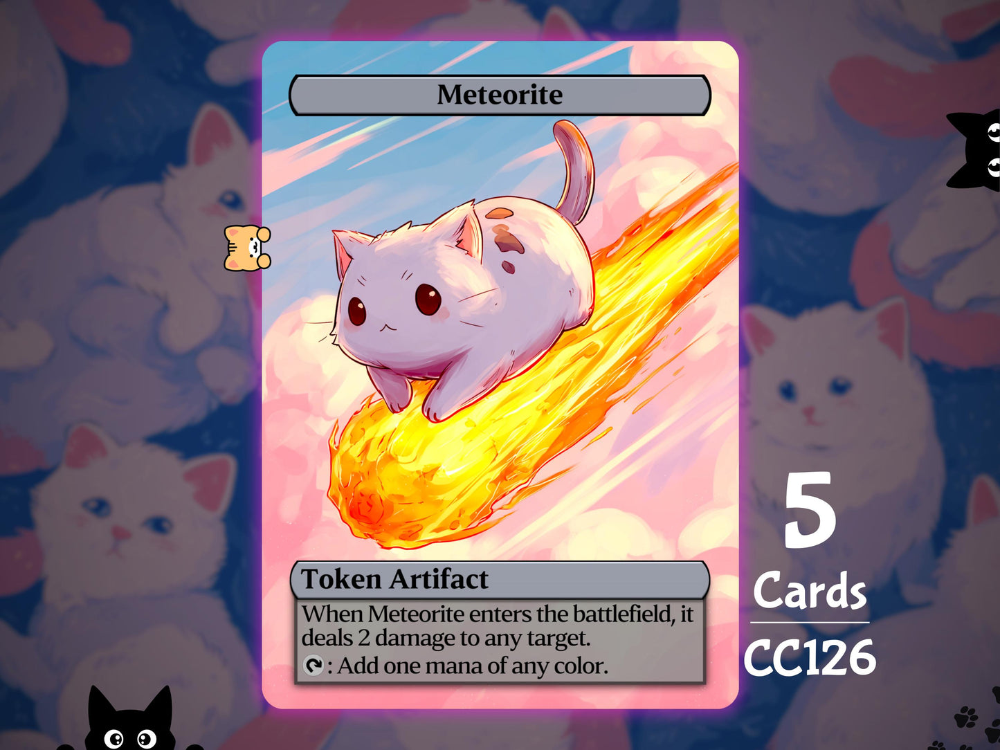 5x Meteorite Token - MTG Token - Cat Tokens by Teddy CC126