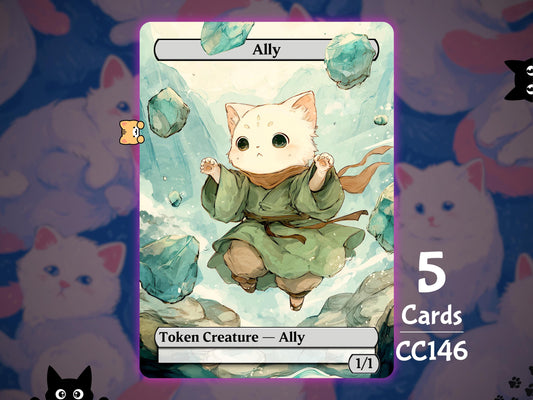 5x Ally 1/1 Earth ATLA - MTG Token - Cat Tokens by Teddy CC146