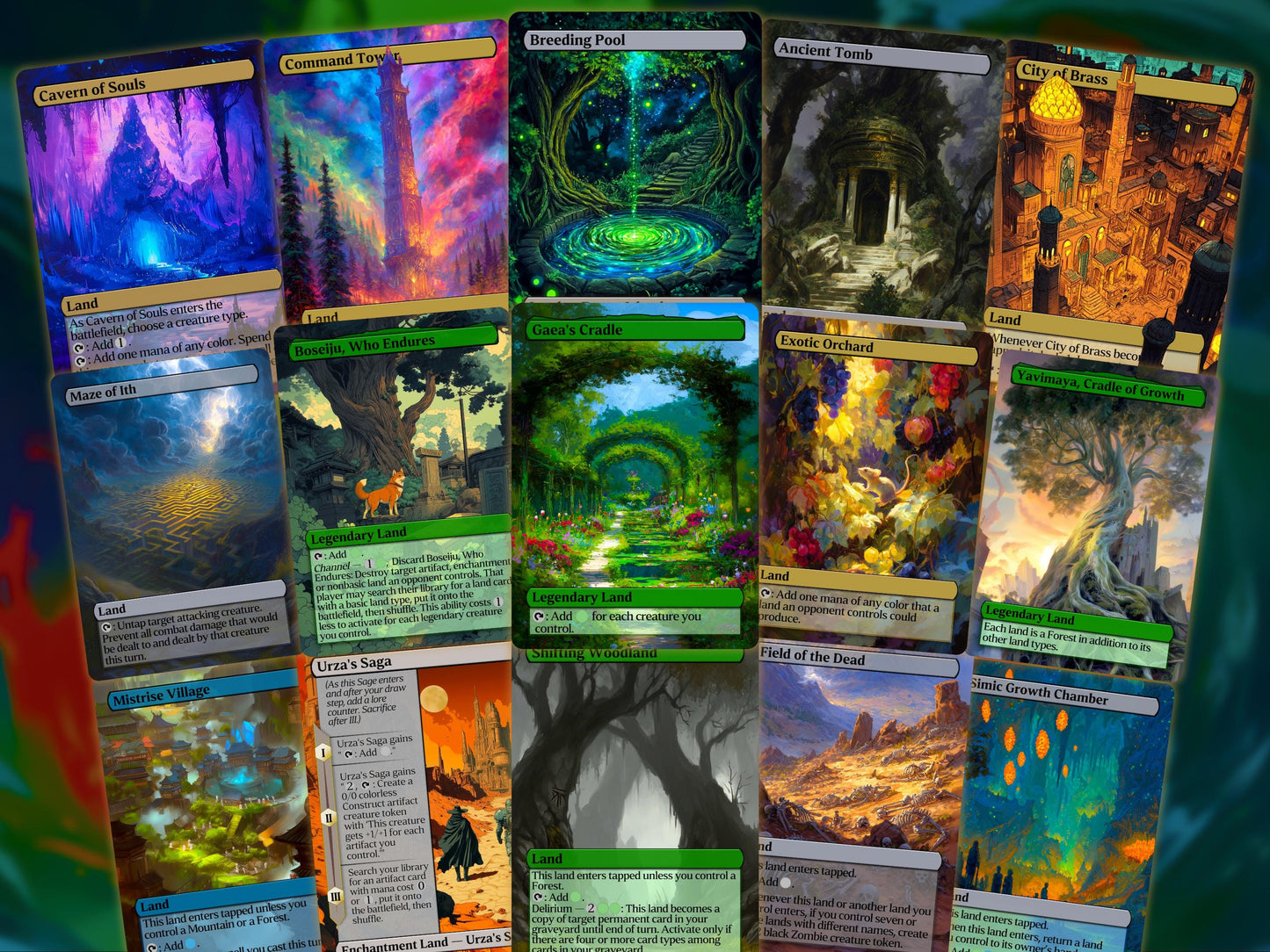 Omnath Landfall - Landfall Synergy Tribal - Proxy Commander Deck - Perfect Magic Gift - Tokens Included!