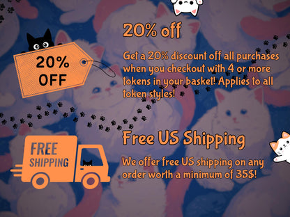 5x Bird 1/1 Blue Flying - MTG Token - Cat Tokens by Teddy CC03