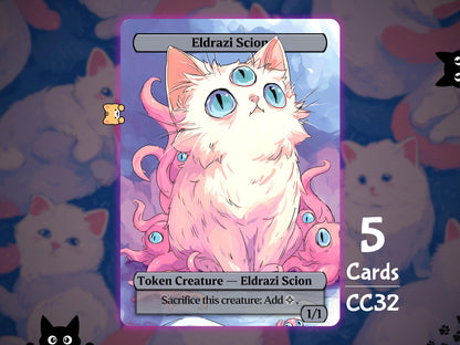 5x Eldrazi Scion 1/1 - MTG Token - Cat Tokens by Teddy CC32