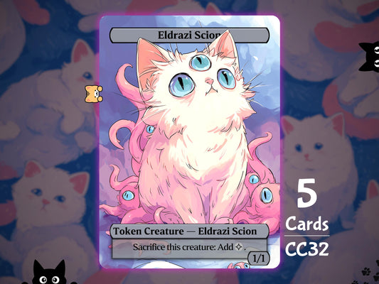 5x Eldrazi Scion 1/1 - MTG Token - Cat Tokens by Teddy CC32