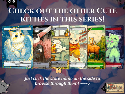 5x Angel 4/4 Flying - MTG Token - Cat Tokens by Teddy CC01