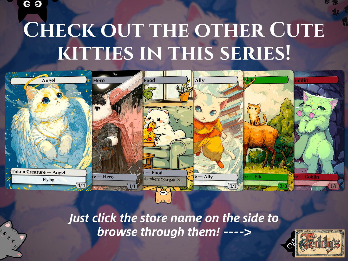 5x Insect 1/1 Green - MTG Token - Cat Tokens by Teddy CC25