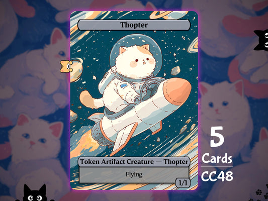 5x Thopter 1/1 Flying - MTG Token - Cat Tokens by Teddy CC48