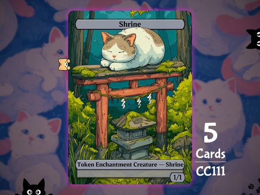 5x Shrine 1/1 Enchantment Creature - MTG Token - Cat Tokens by Teddy CC111