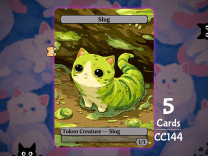 5x Slug 1/1 Toxrill - MTG Token - Cat Tokens by Teddy CC144