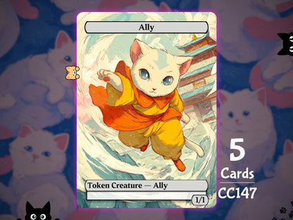 5x Ally 1/1 Air ATLA - MTG Token - Cat Tokens by Teddy CC147