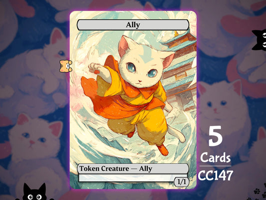 5x Ally 1/1 Air ATLA - MTG Token - Cat Tokens by Teddy CC147
