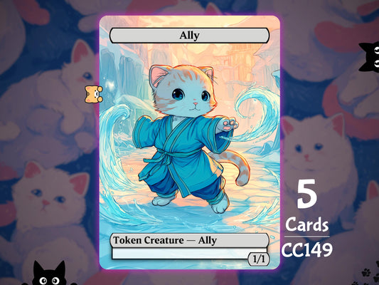 5x Ally 1/1 Water ATLA - MTG Token - Cat Tokens by Teddy CC149