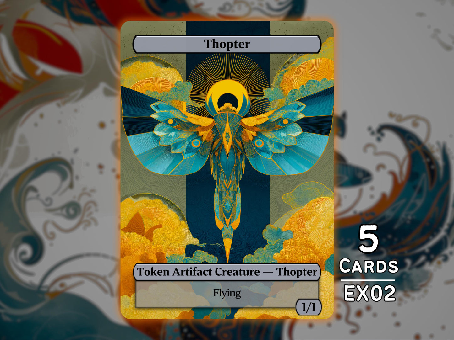 5x Thopter 1/1 Flying - MTG Token - Enchanting Tokens by Teddy EX02