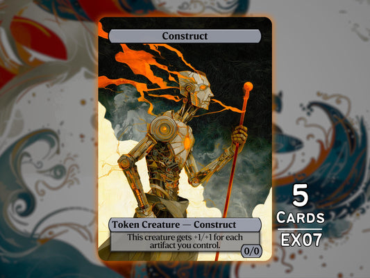 5x Construct 0/0 Artifact - MTG Token - Enchanting Tokens by Teddy EX07