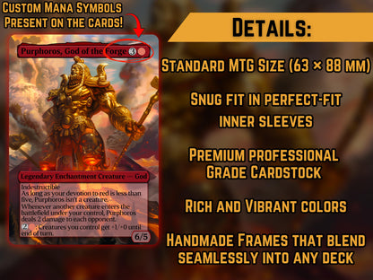 Purphorous, God of the Forge - Proxy Card - Buy 3 get 1 free!