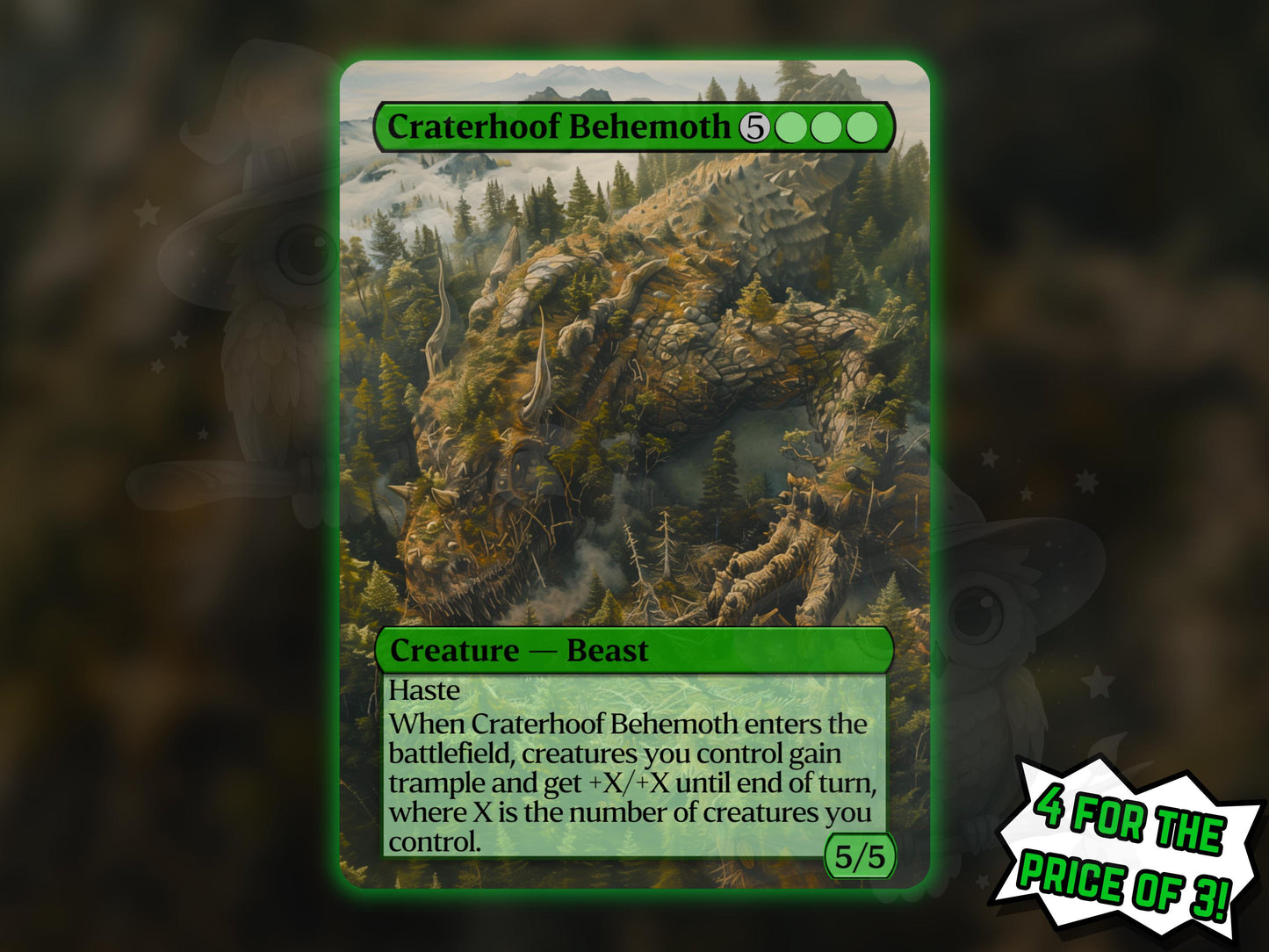 Craterhoof Behemoth - Proxy Card - Buy 3 get 1 free!
