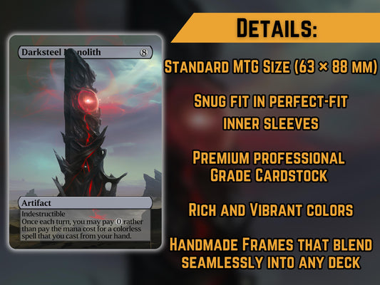 Darksteel Monolith - Proxy Card - Buy 3 get 1 free!