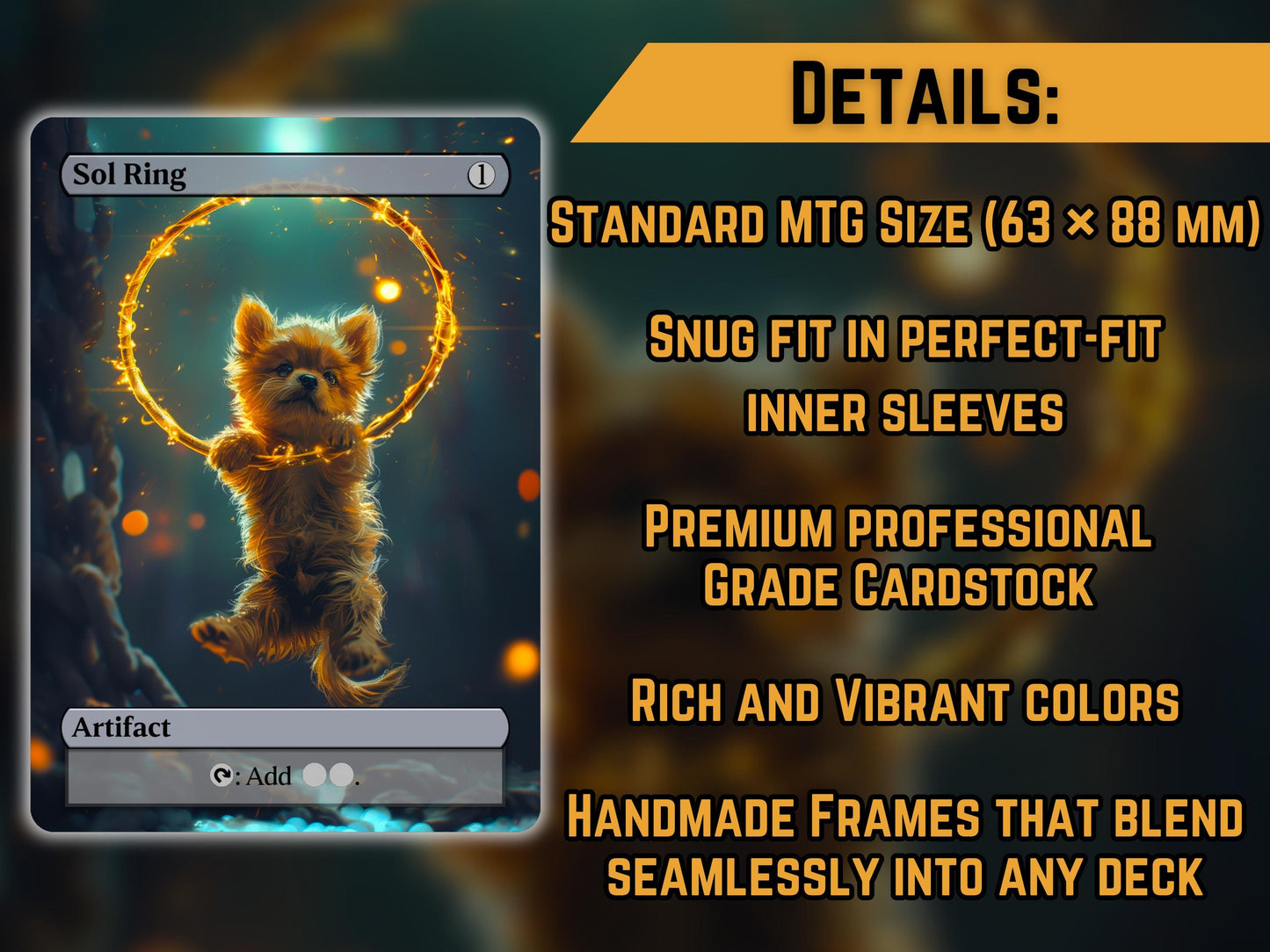 Sol Ring Dog - Proxy Card - Buy 3 get 1 free!