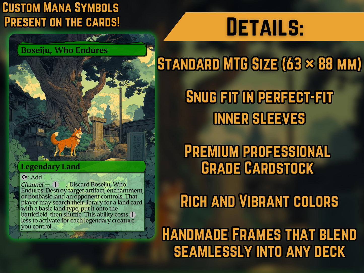 Boseiju, Who Endures (Dog Version) - Proxy Card - Buy 3 get 1 free!
