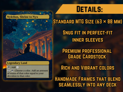Nykthos, Shrine to Nyx (Cat Version) - Proxy Card - Buy 3 get 1 free!