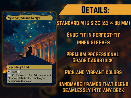 Nykthos, Shrine to Nyx (Cat Version) - Proxy Card - Buy 3 get 1 free!