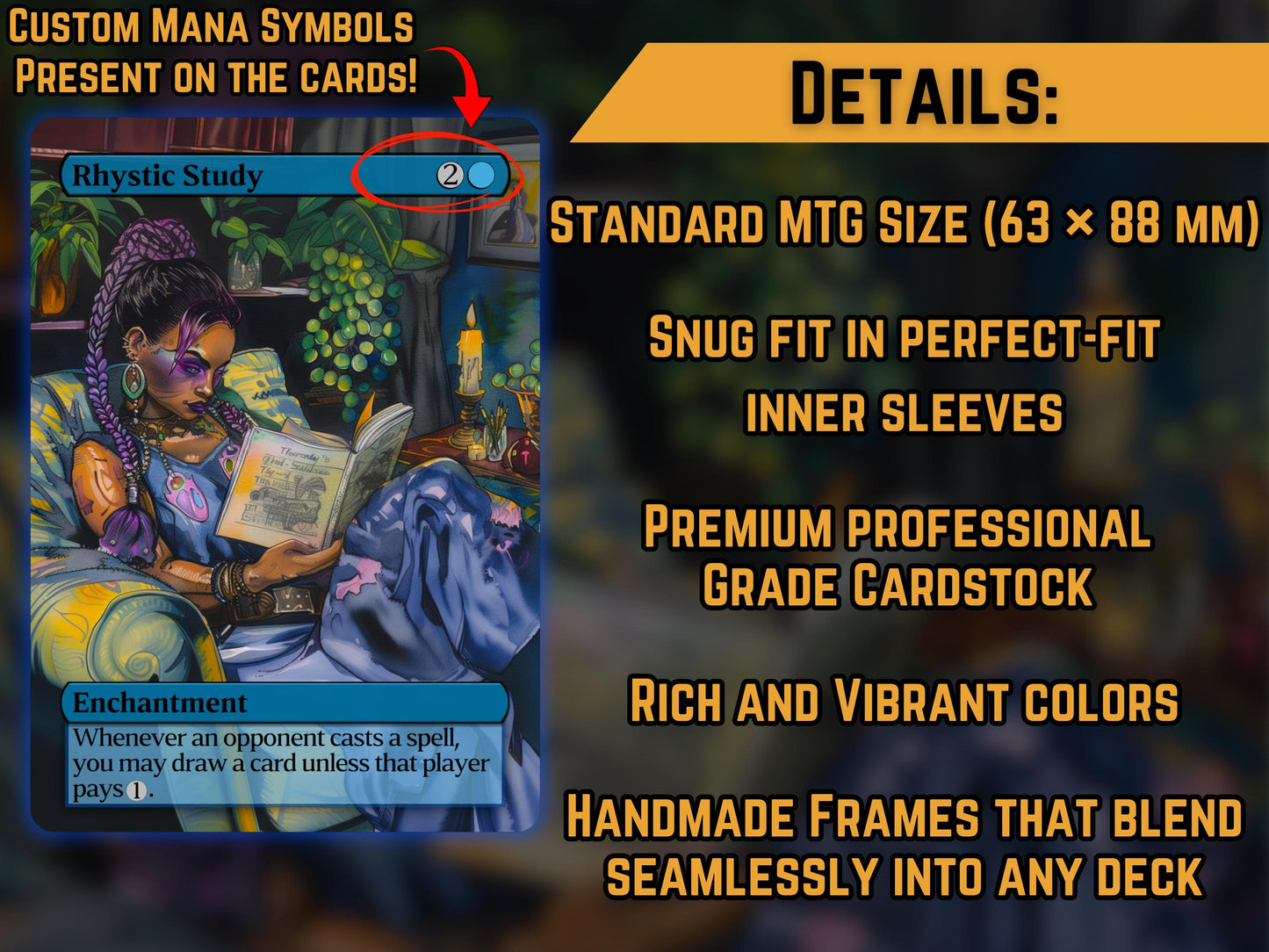 Rhystic Study - Proxy Card - Buy 3 get 1 free!