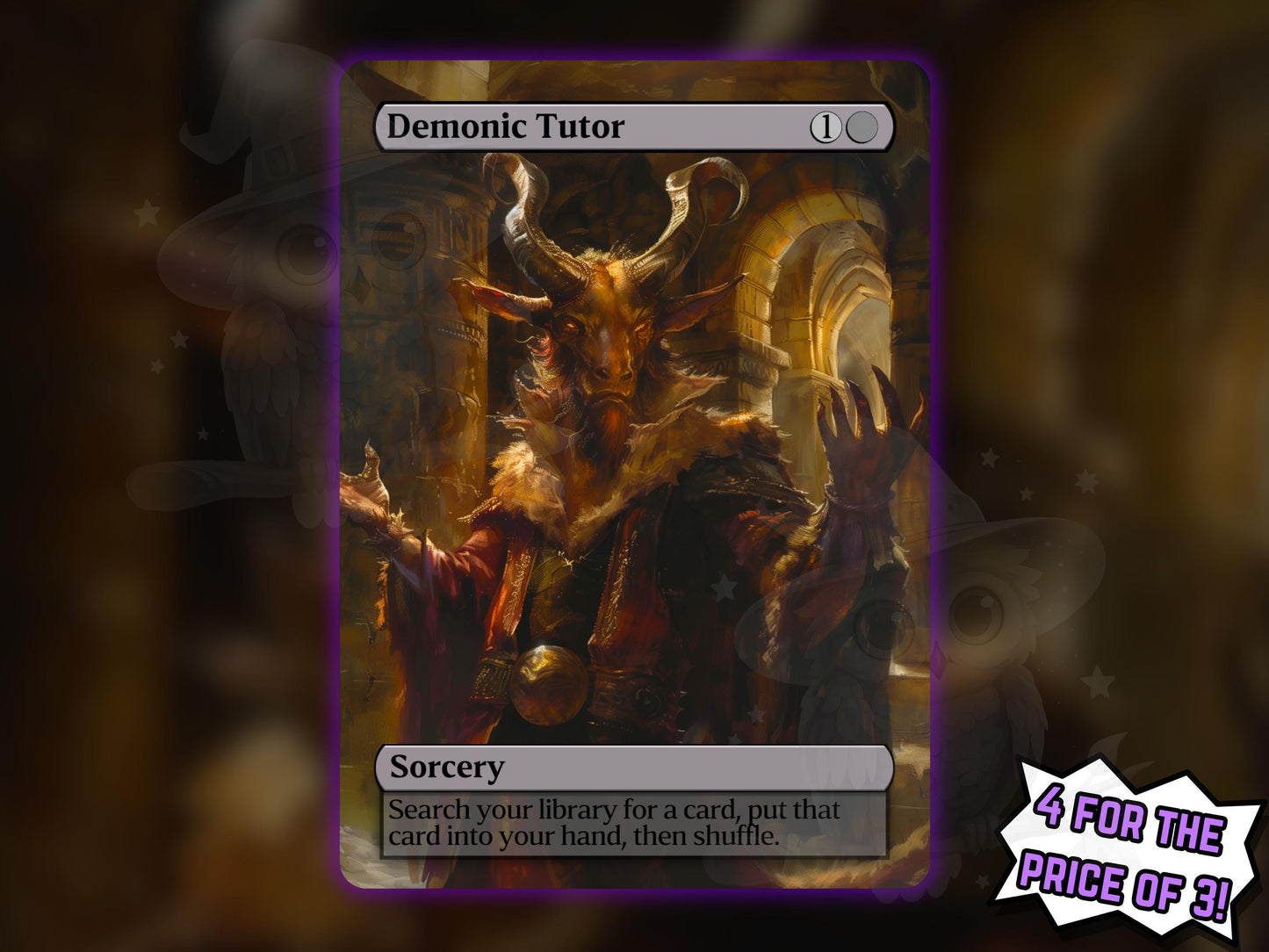 Demonic Tutor - Proxy Card - Buy 3 get 1 free!