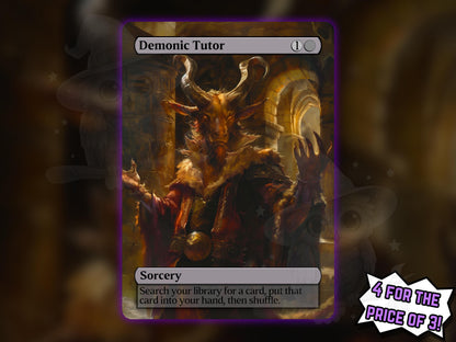 Demonic Tutor - Proxy Card - Buy 3 get 1 free!