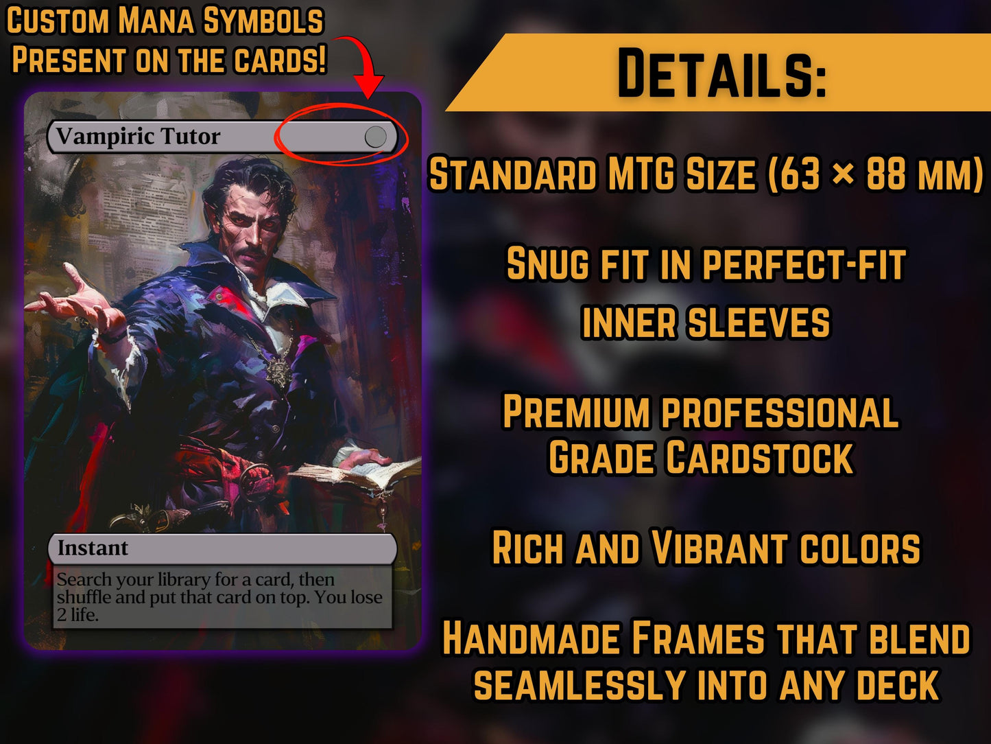 Vampiric Tutor - Proxy Card - Buy 3 get 1 free!