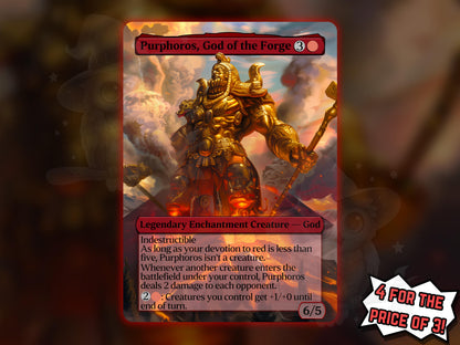 Purphorous, God of the Forge - Proxy Card - Buy 3 get 1 free!