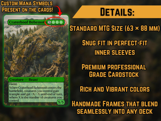 Craterhoof Behemoth - Proxy Card - Buy 3 get 1 free!