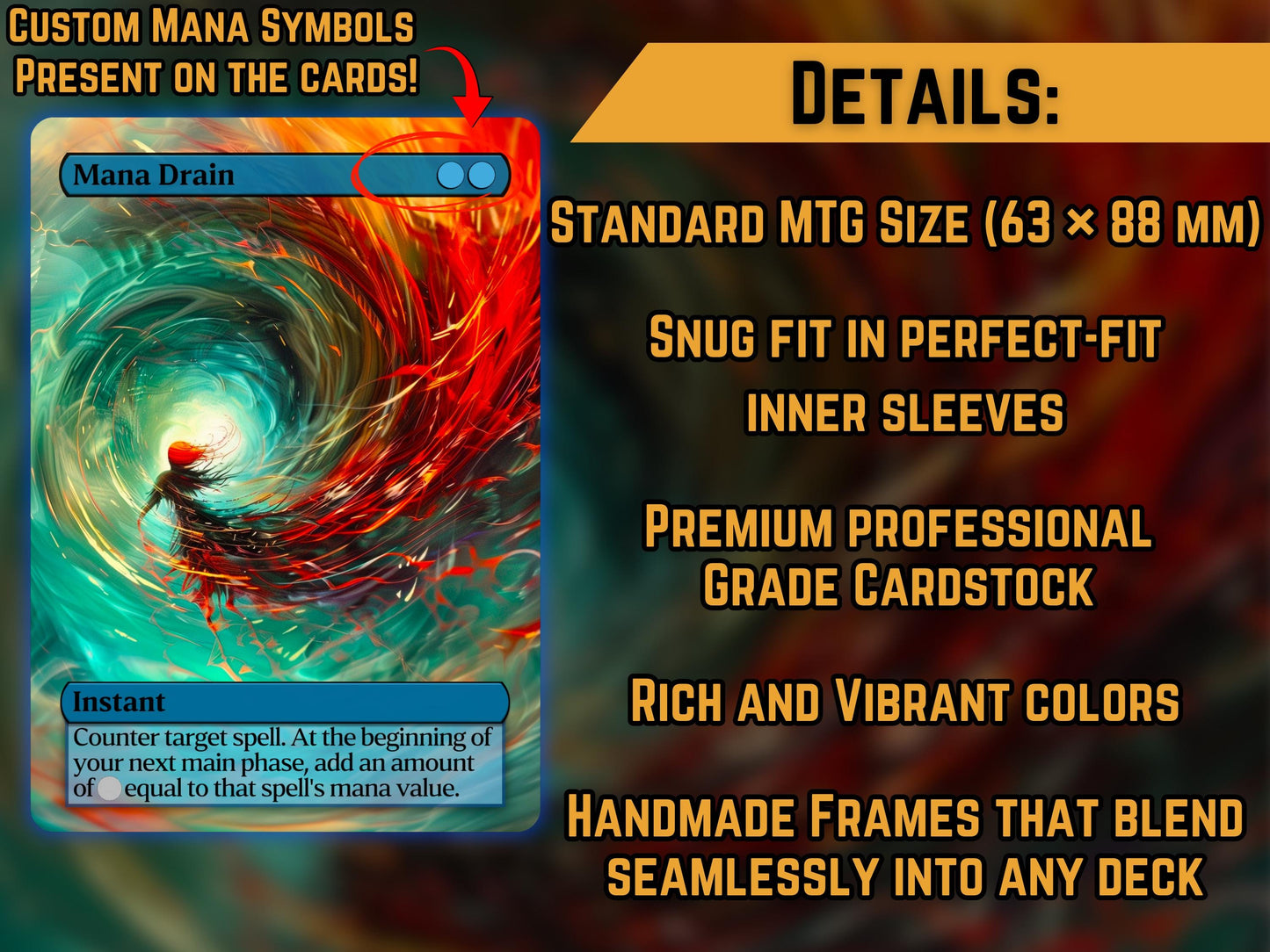 Mana Drain - Proxy Card - Buy 3 get 1 free!