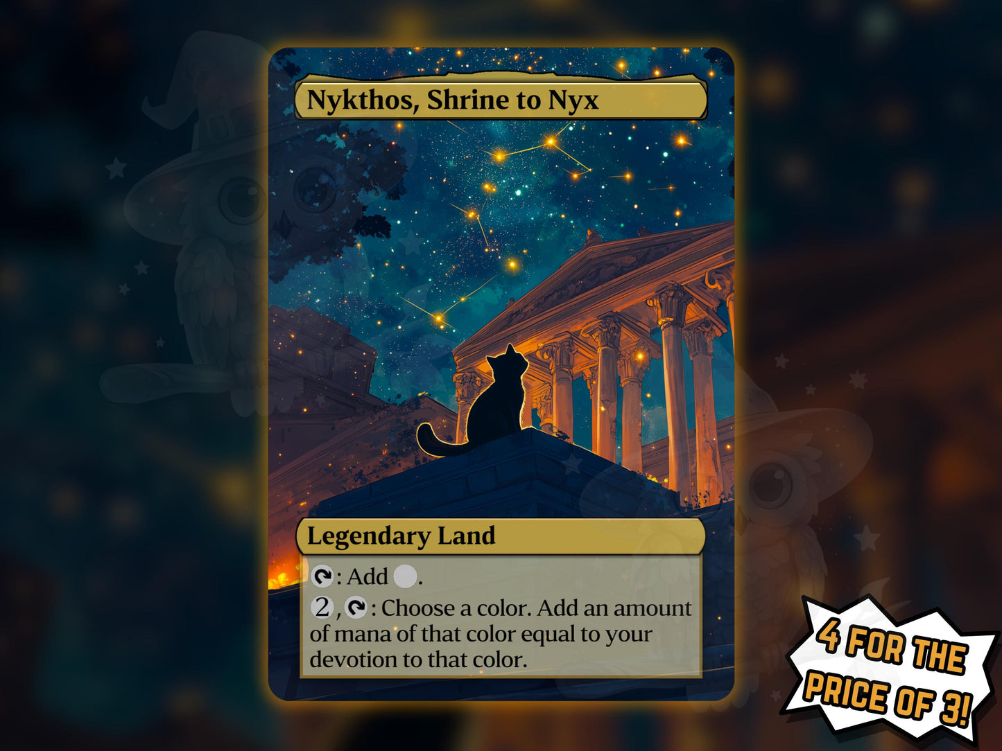 Nykthos, Shrine to Nyx (Cat Version) - Proxy Card - Buy 3 get 1 free!