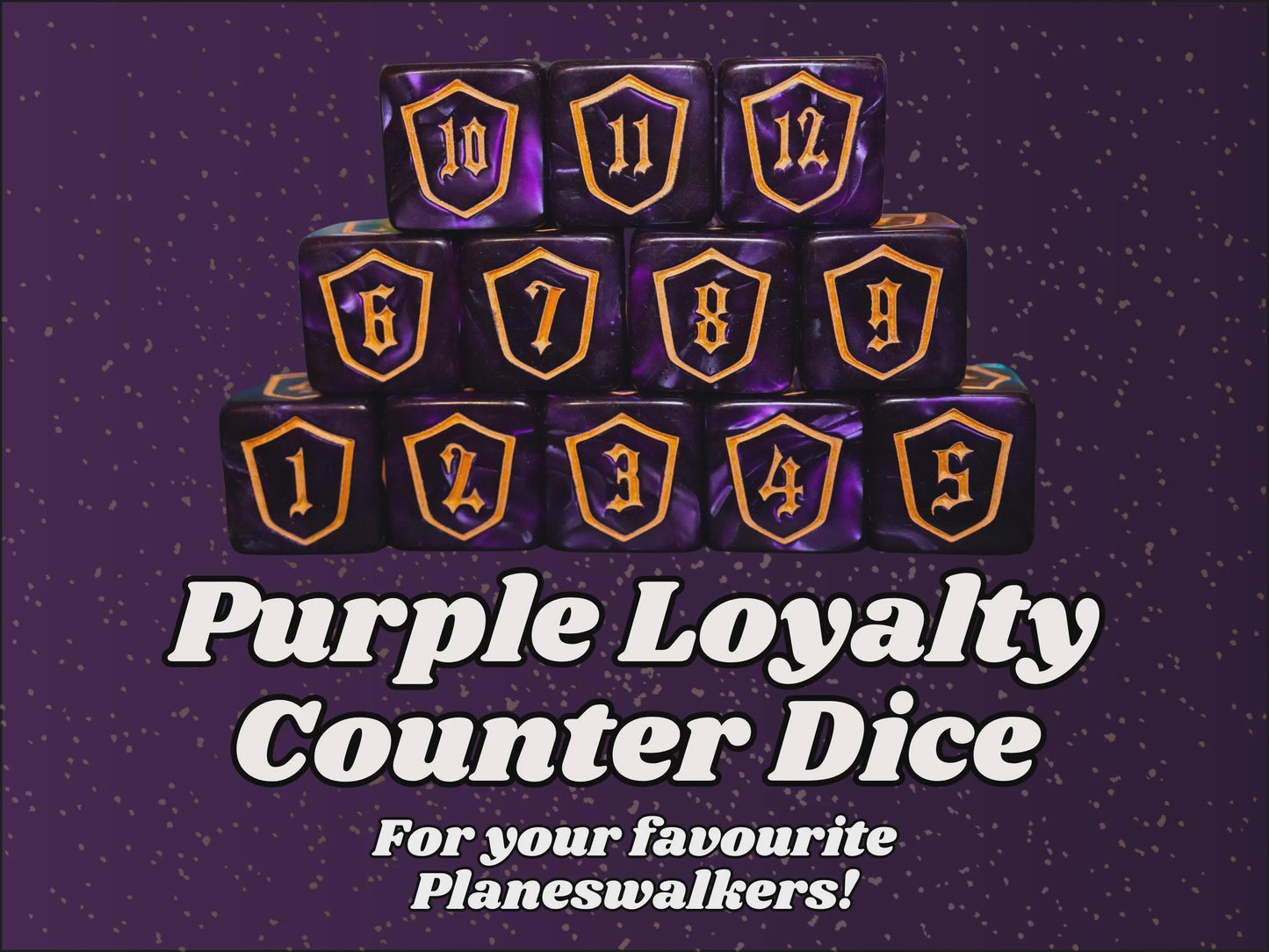 Purple Loyalty Counter Dice for Magic, perfect for any magic the gathering deck! Edh, Cedh Magic Deck! Great MTG Gift!