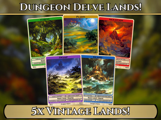 Vintage Basic Lands - Old School DD Style lands - Teddy's Workshop