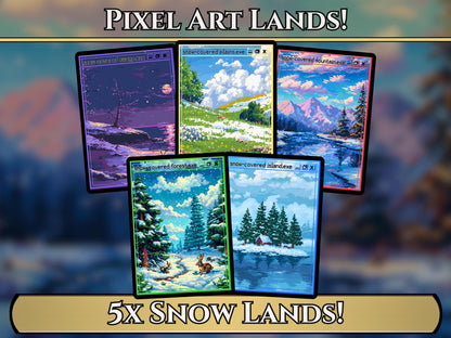 Pixel Basic Lands (Snow-Covered) - Teddy's Workshop