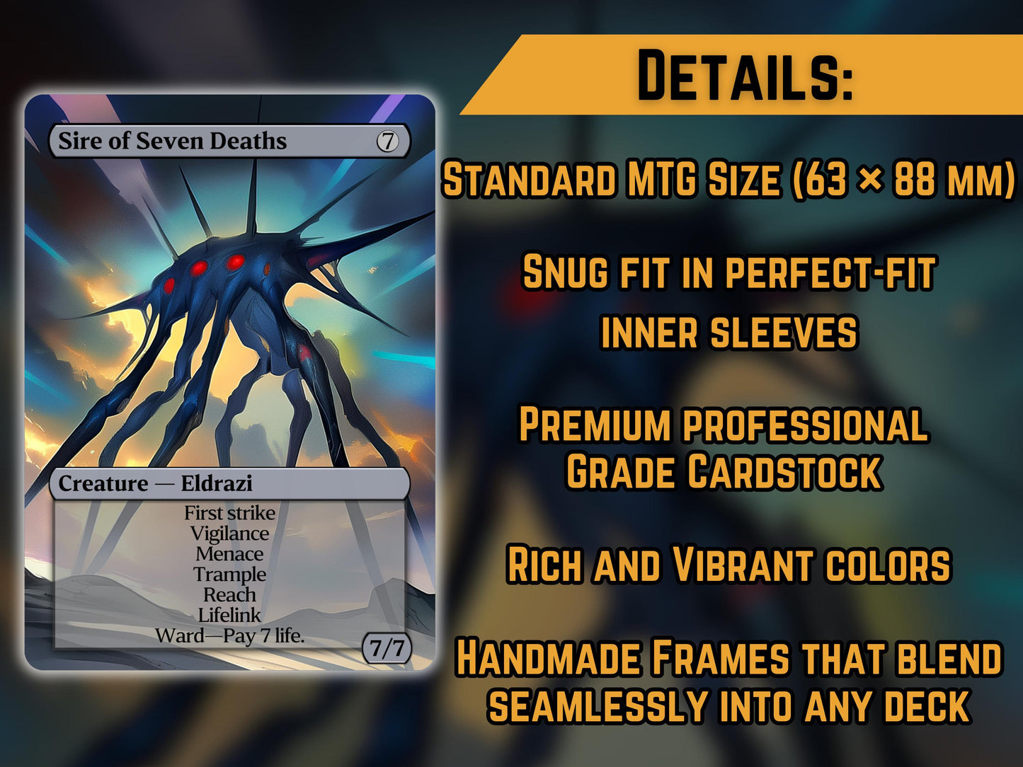Sire of Seven Deaths - Proxy Card - Buy 3 get 1 free!