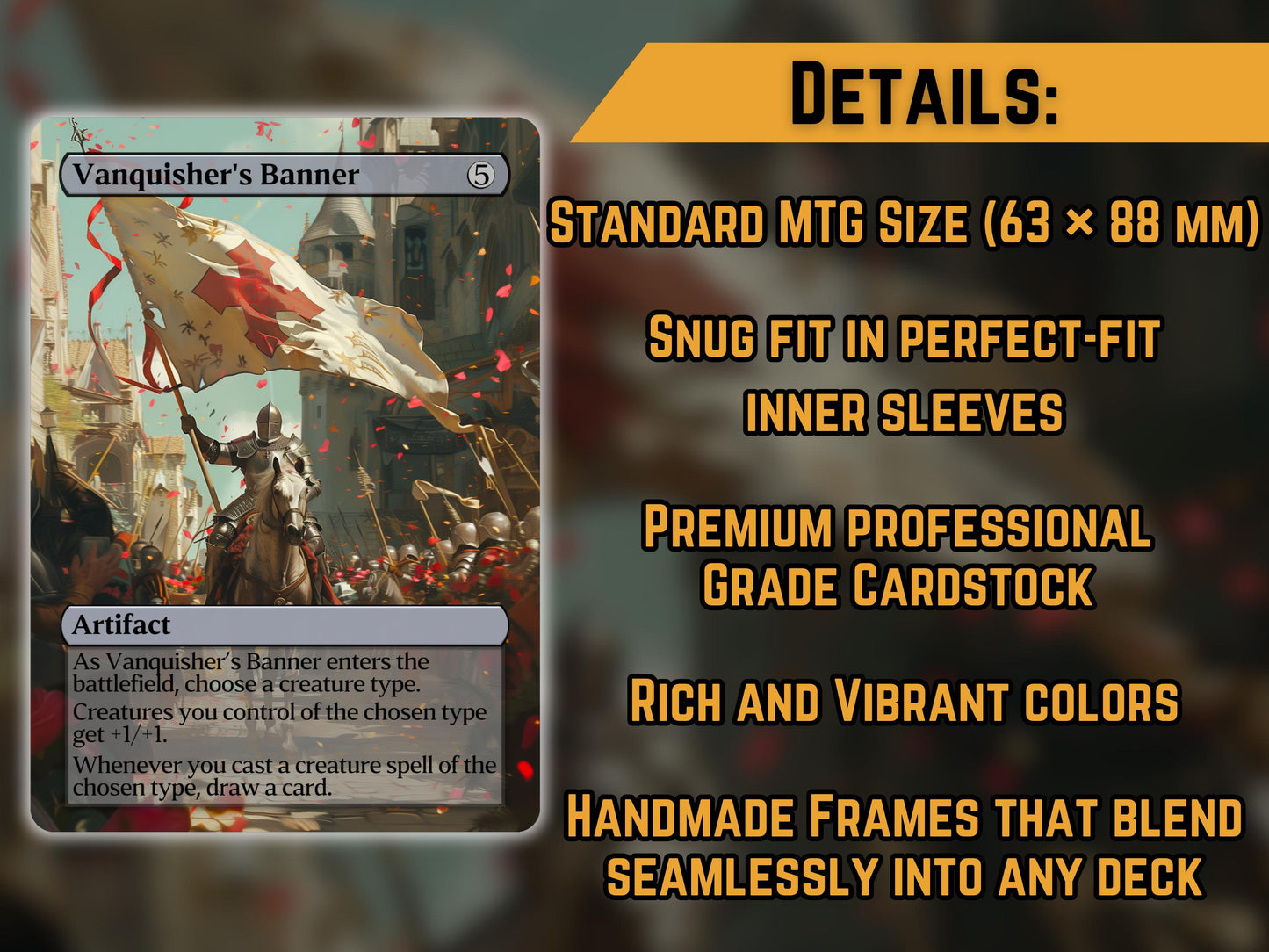 Vanquisher's Banner - Proxy Card - Buy 3 get 1 free!