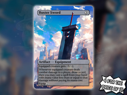 Buster Sword - Proxy Card - Buy 3 get 1 free!