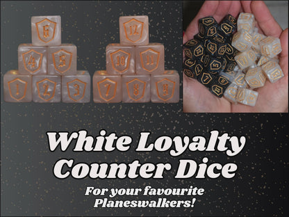 White Loyalty Counter for Magic, perfect for any magic the gathering deck! Edh, Cedh Magic Deck! Great MTG Gift!