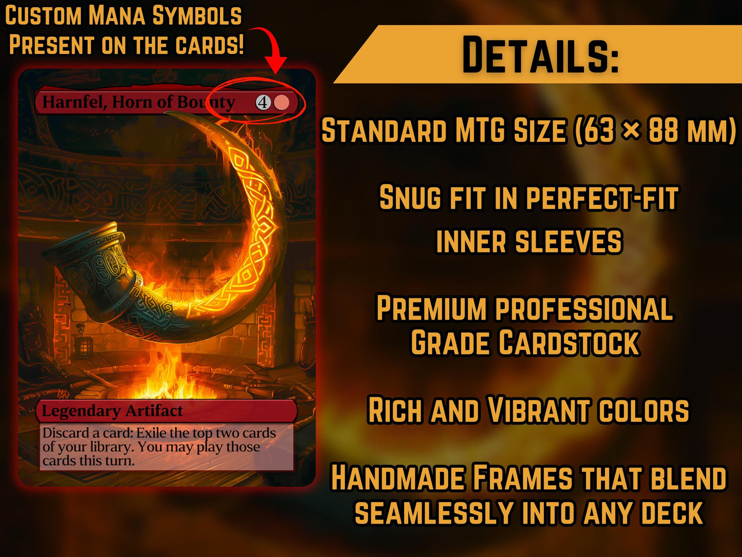 Birgi, God of Storytelling // Harnfel, Horn of Bounty - Proxy Card - Buy 3 get 1 free!