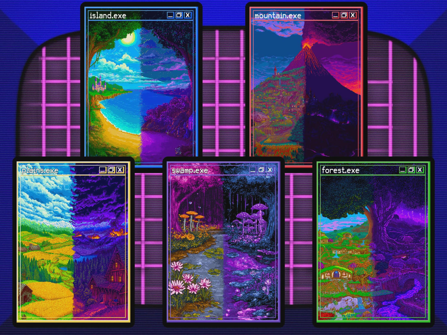 Pixel Basic Lands (Lorwyn) - Teddy's Workshop