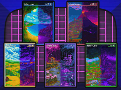 Pixel Basic Lands (Lorwyn) - Teddy's Workshop
