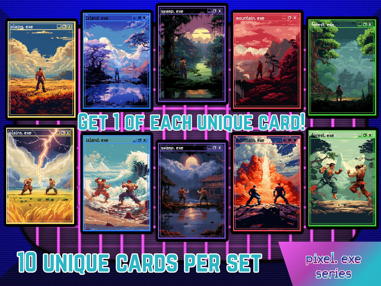 Pixel Basic Lands (Street Fighter) - Teddy's Workshop
