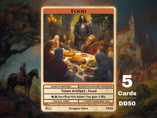 5x Food Artifact MTG Token - Teddy's Workshop DD50