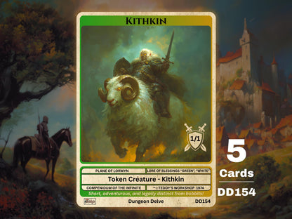 5x Kithkin 1/1 Green White MTG Token - Teddy's Workshop DD154