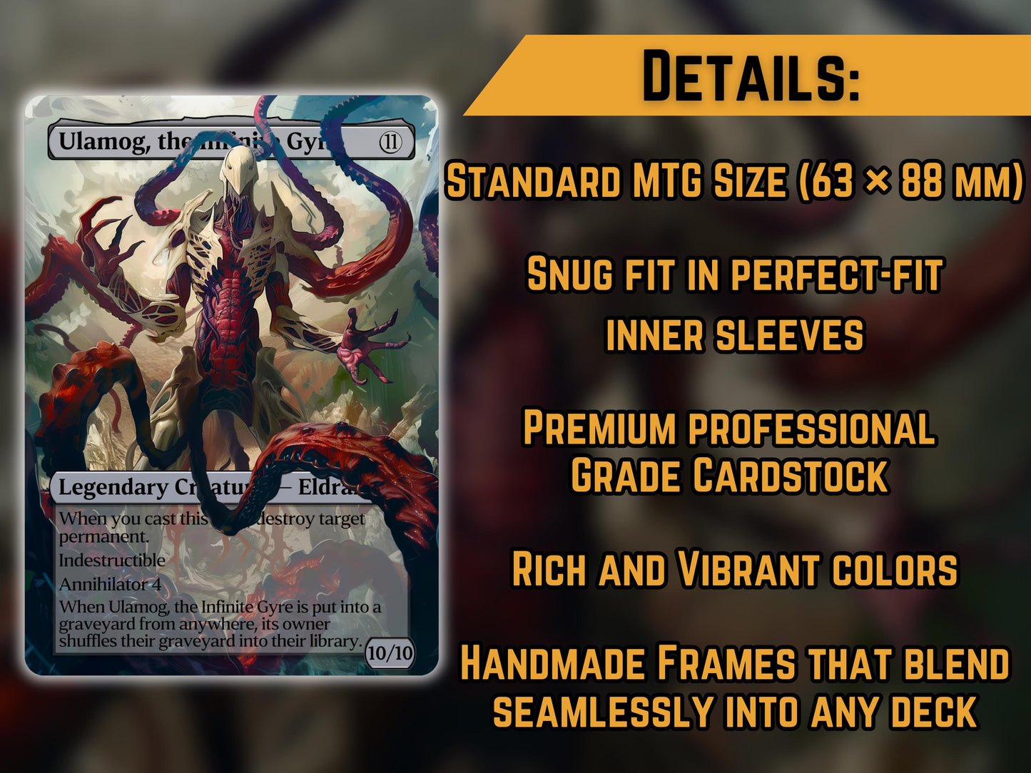 Ulamog, the Infinite Gyre - Proxy Card - Buy 3 get 1 free!