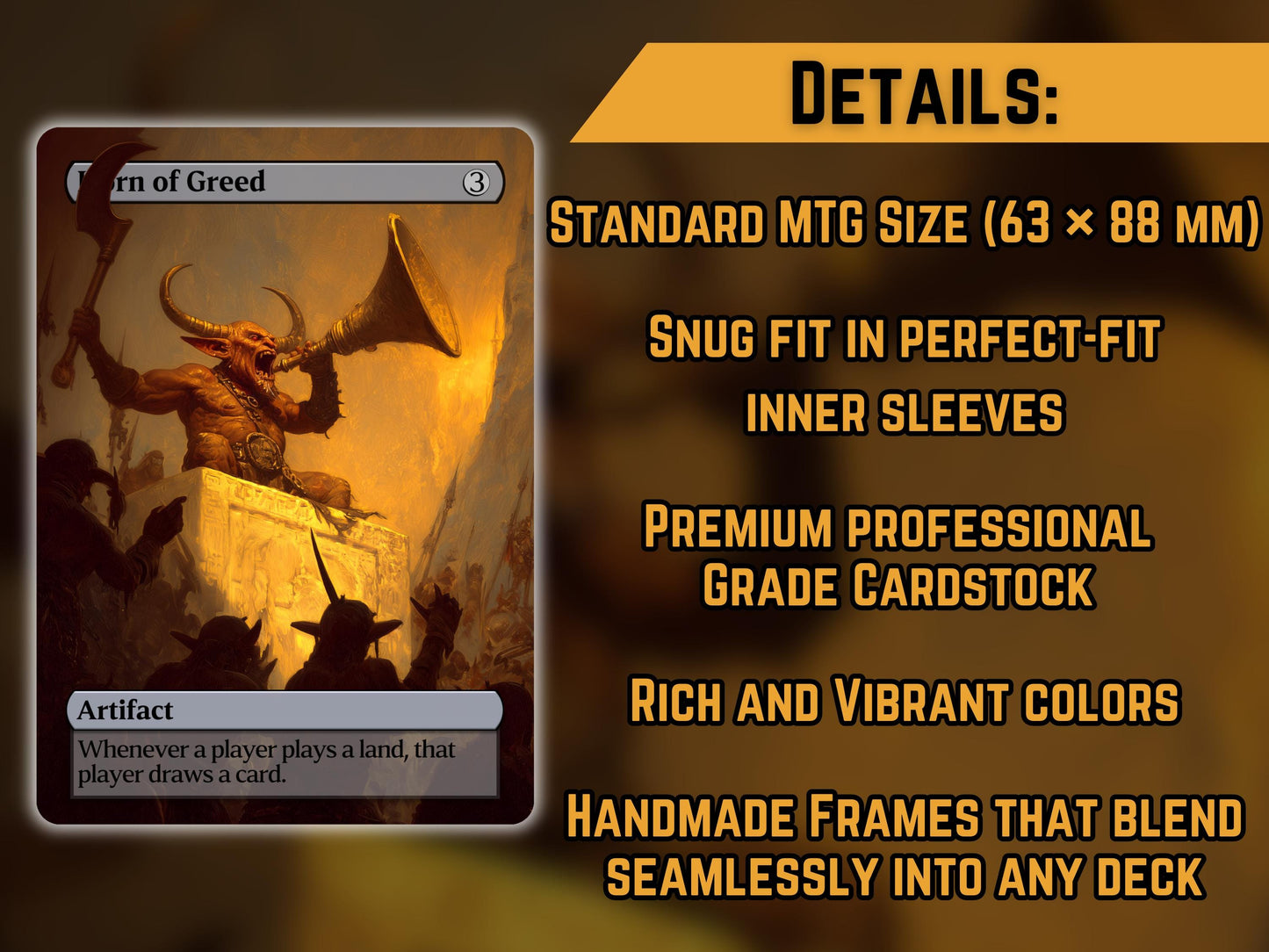 Horn of Greed - Proxy Card - Buy 3 get 1 free!
