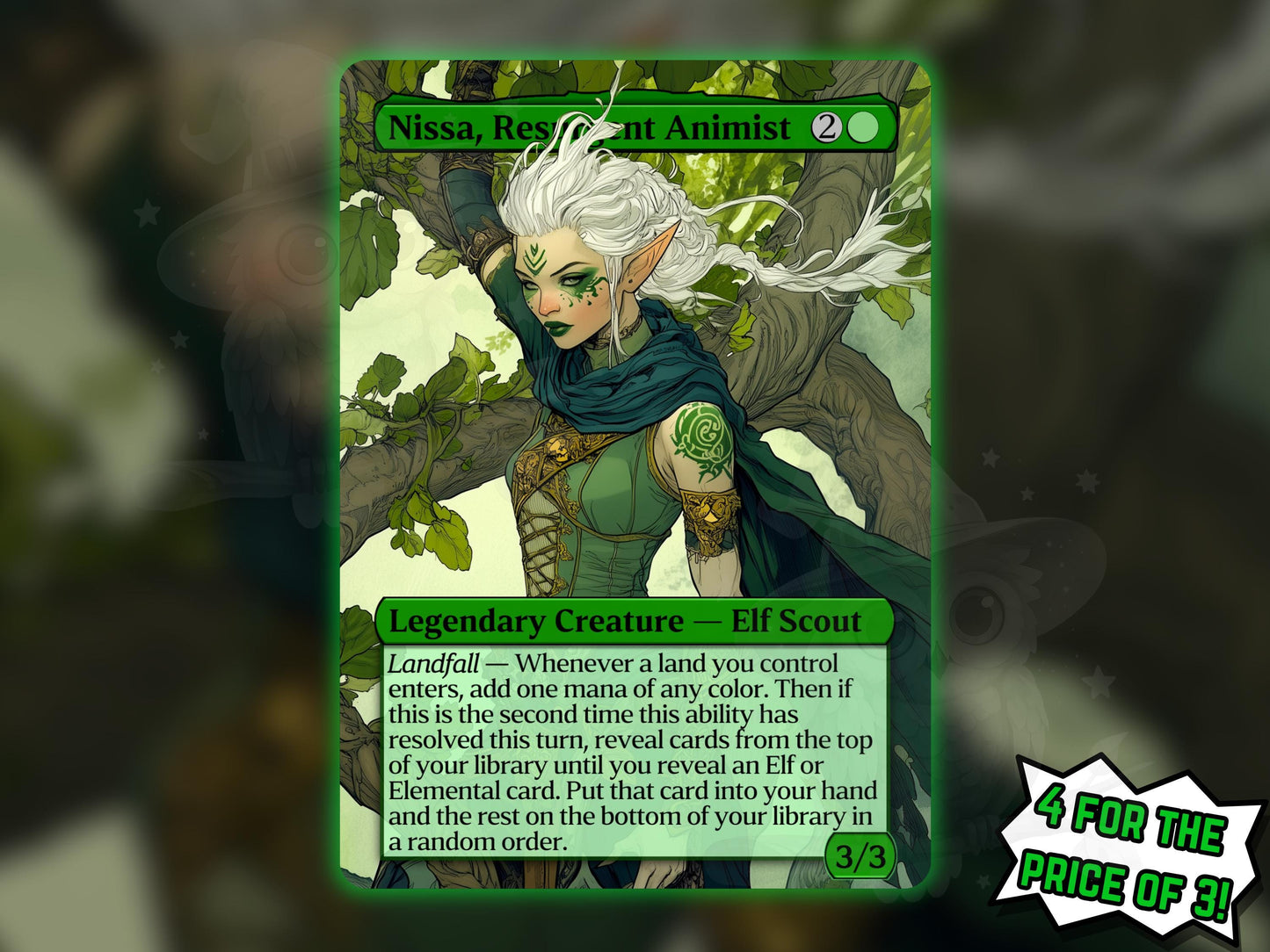 Nissa, Resurgent Animist - Proxy Card - Buy 3 get 1 free!