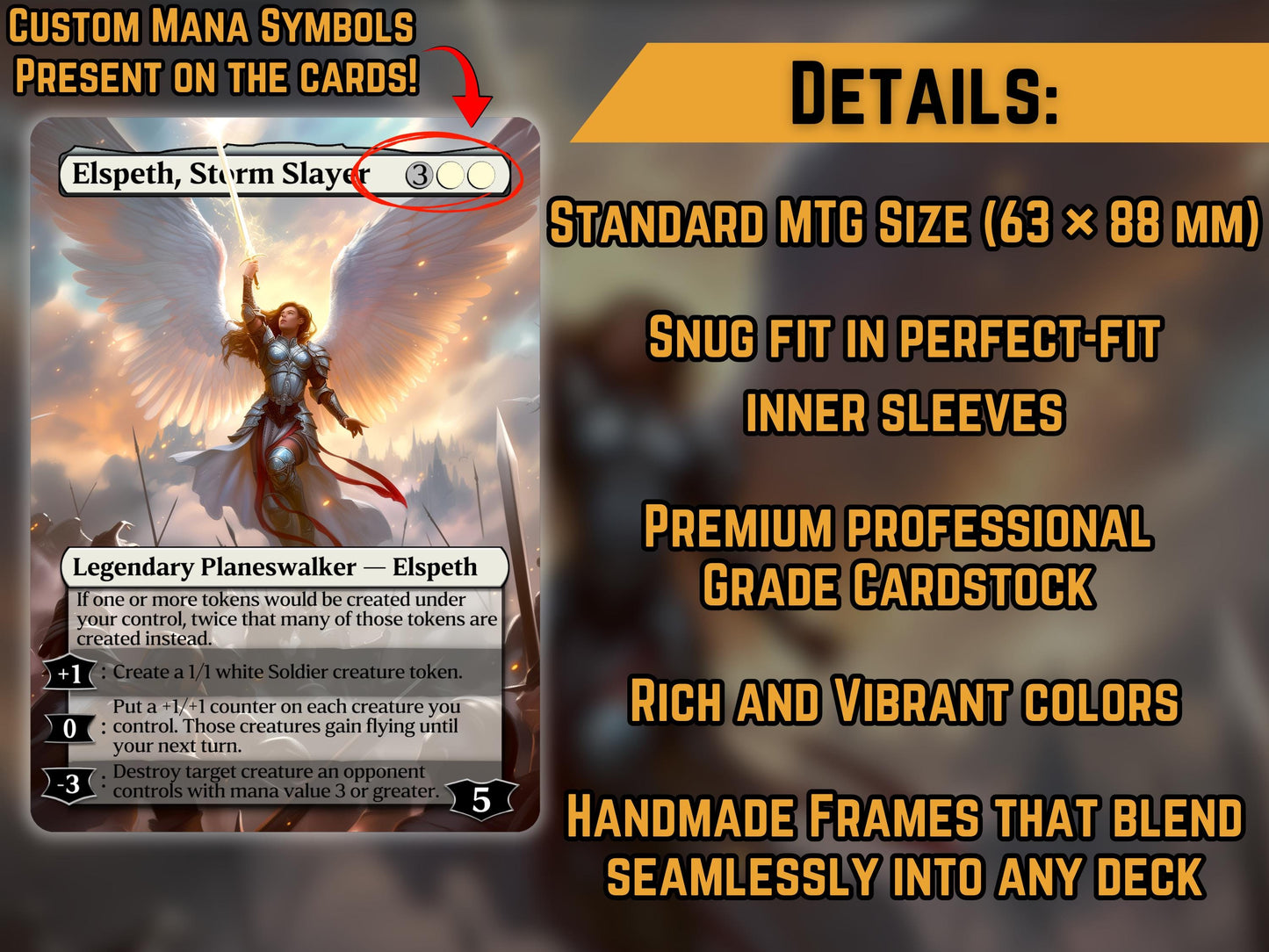 Elspeth, the Storm Slayer - Proxy Card - Buy 3 get 1 free!